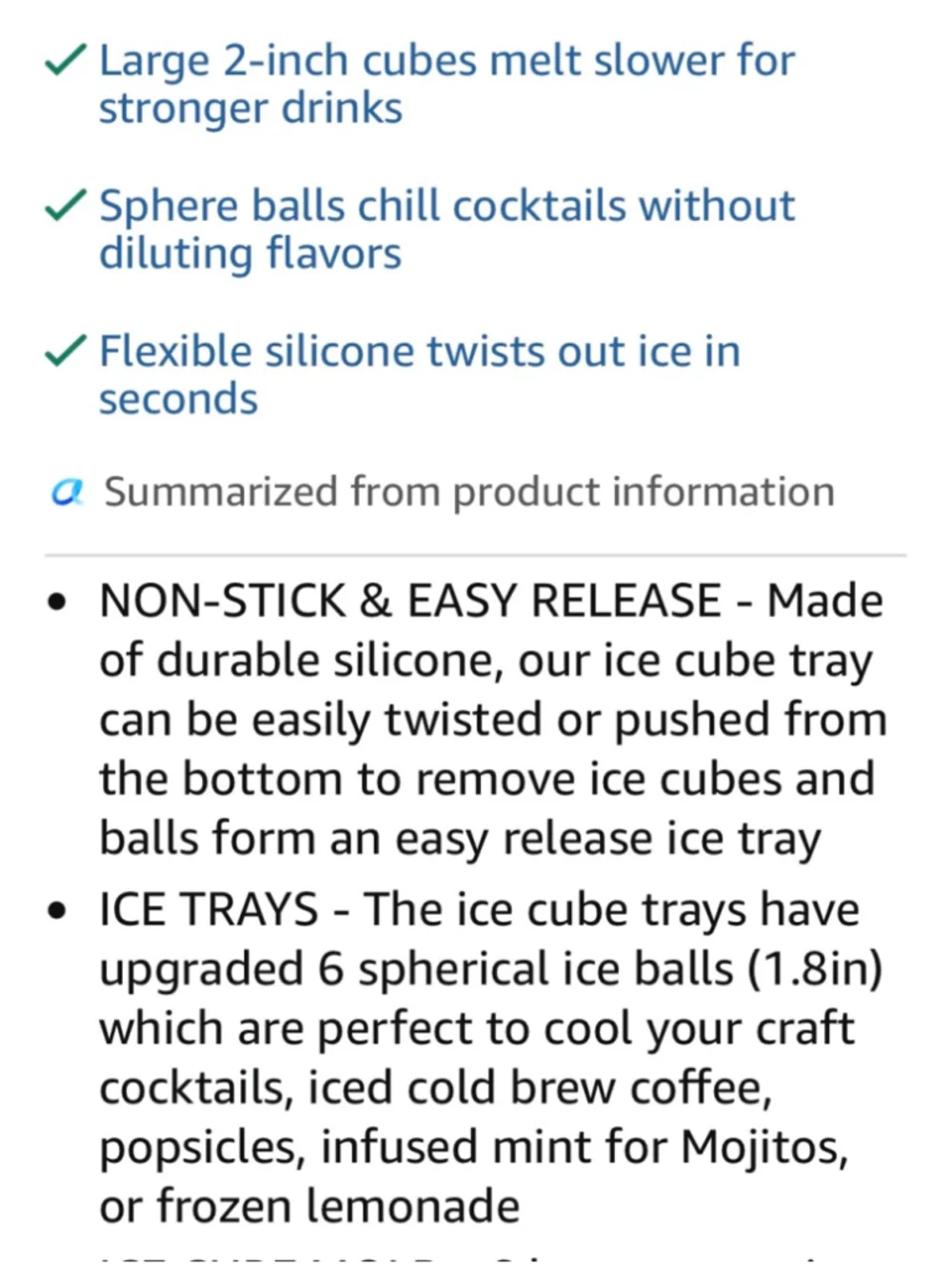 Adoric Black Silicone Sphere Ice Cube Tray
